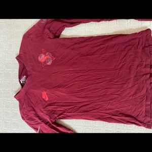 Nike athletic shirt, burgundy